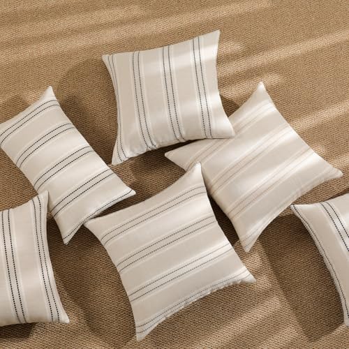Hckot Navy Blue Throw Pillow Covers 22x22 Decorative Linen Pillow Covers - Image 6