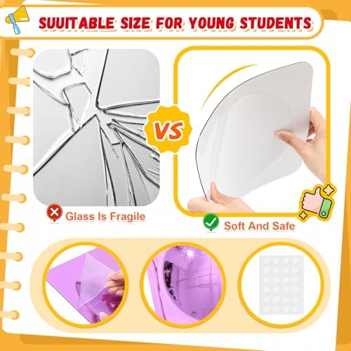 Geiserailie 4 Pcs Sensory Wall Bubble Mirrors, 10 x 10 Inch, CPC Certified - Image 3