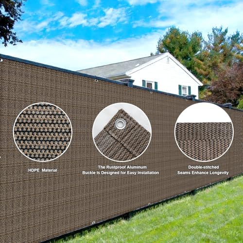 COOLBOYS Customized 3'x39' Brown Balcony Privacy Screen Fence Cover - Image 3