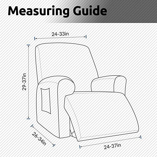 KEKUOU Recliner Chair Covers, 1-Piece Lazy Boy Recliner Cover,Greyish Green - Image 4