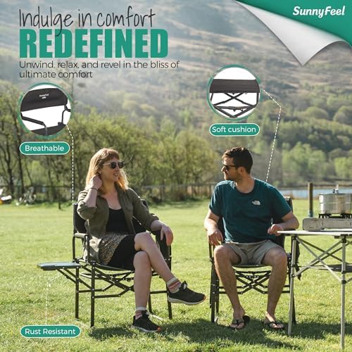 SUNNYFEEL Oversized Directors Camping Chair for Adults with Side Table - Image 4
