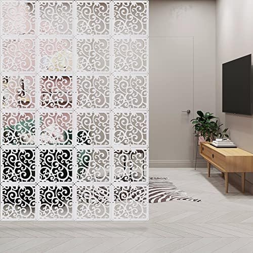 ANMINY Hanging Room Divider Panels, 24 PCS White by ANMINY