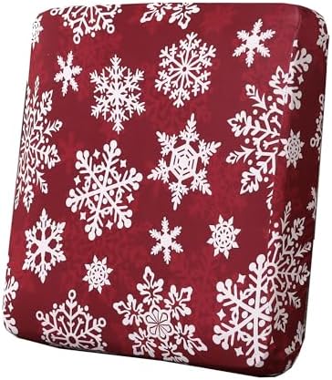 H.VERSAILTEX Christmas Sofa Slipcover Fleece Stretch Couch Cushion Cover Furniture Protector Seat Cushion Snowflakes Sofa Cover for Christmas (1 Piece Armchair Cushion Covers, Snowflakes) by HVERSAILTEX