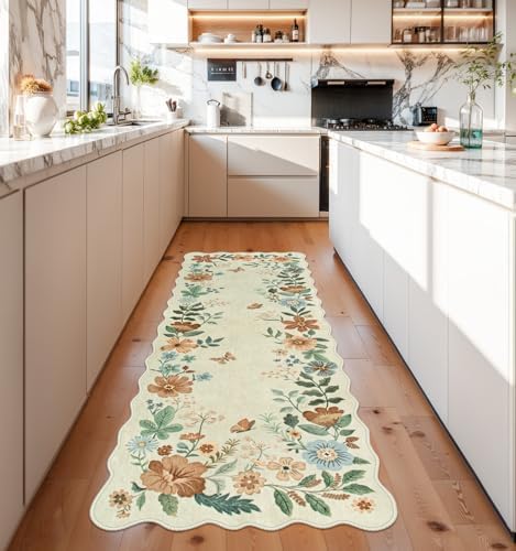 Lahome Floral Kitchen Runner Rug, 2X6 Rug Runners for Hallways Non Slip - Image 3