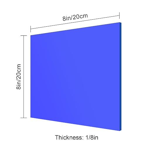 8x8 Inches Deep Blue Mirror Acrylic Sheet – 2 Pcs Reflective Acrylic Panel for DIY Crafts, Home Décor & More (20x20 cm) - Image 2