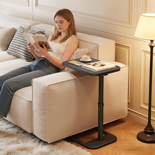 Adjustable Height TV Tray Table for Couch, Flip-Top Design - Image 3