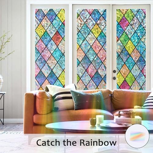 Stained Glass Window Privacy Film, Static Cling, 23.6" x 78.7" - Image 2