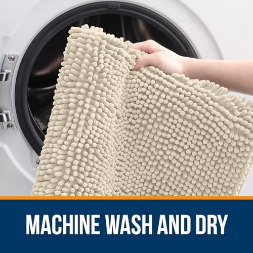 OLANLY Large Bathroom Rugs 59x35, Extra Soft Absorbent Chenille Bath Rugs - Image 5