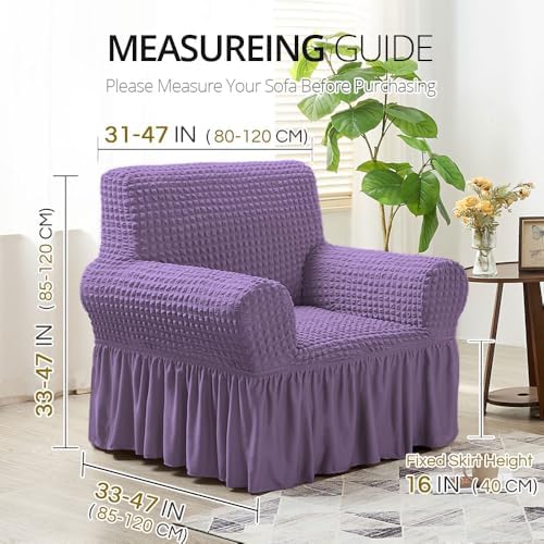 NICEEC Arm Chair Covers Armchair Covers Universal Slipcovers with Skirt - Image 6