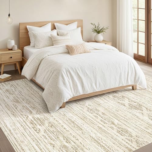 Nakagishi 6x9 Area Rugs Living Room: Washable Boho Large Neutral Modern Soft Farmhouse Beige Rug Stain Resistant Indoor Floor Non-Slip Carpet for Women Home Enthusiasts Aged 25-45 - Bedroom Room Decor - Image 5