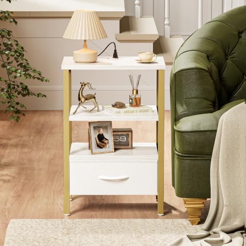 SUPERJARE Nightstand with Charging Station, USB-C Port, Bedside Table - Image 2