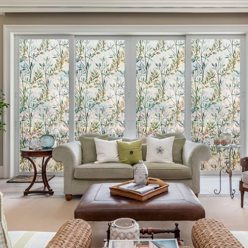 Donox Window Privacy Film, 3D Decorative Window Vinyl Decorative Stained Glass Window Film, Anti-UV Sun Blocker Heat Control for Home, 35.4 Inch x 6.5 Feet (with Installation Tool) - Image 4