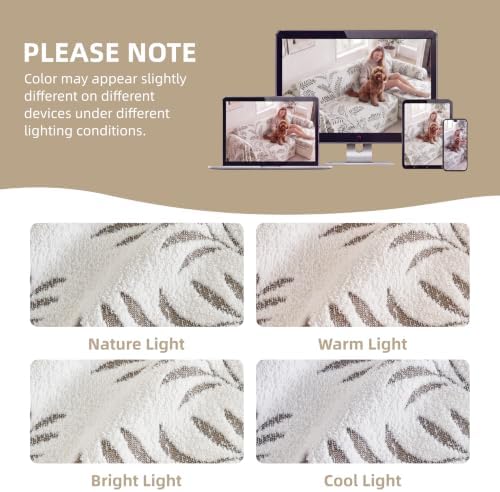 Couch Cover for Dogs Washable Sofa Cover, Sectional Couch Covers, Sofa Covers for 2 Cushion Couch, Non Slip Stripe Sofa Slipcovers Furniture Protector (Eucalyptus Brown 91x134) - Image 7