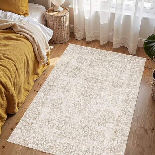 Rugxara 3x5 Entryway Rug,Beige Vintage Boho Bedroom Area Rug - Image 3