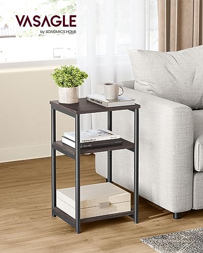 VASAGLE Side Table, Small End Table, Tall Nightstand, Steel Frame - Image 4