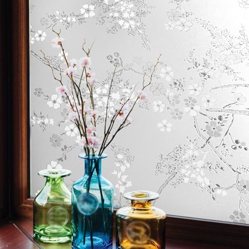 Blossom Window Privacy Film by Artscape - Decorative Privacy Frosted Glass Design, Static Cling, Day and Night Privacy, UV Protection, Easy to Apply and Removable, Made in USA - 24 x 36 Inch by Unknown