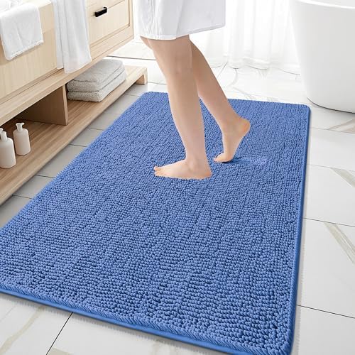 OLANLY Large Bathroom Rugs 59x35, Extra Soft Absorbent Chenille Bath Rugs by OLANLY