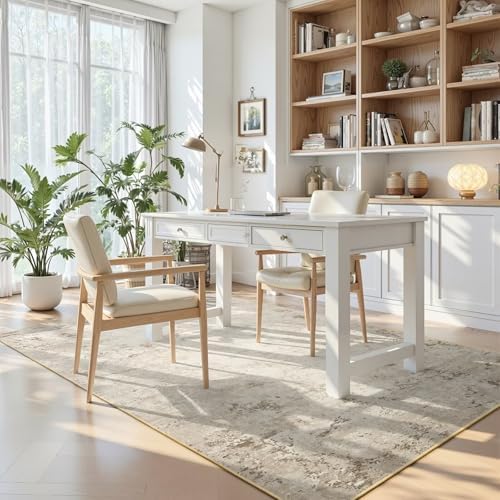 Toneed 4x6 Washable Non Slip Abstract Area Rugs for Bedroom Living Room - Image 5