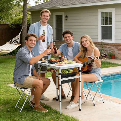 WildFinder Folding Camping Table, 2x1.3 FT Small Folding Table Portable - Image 2