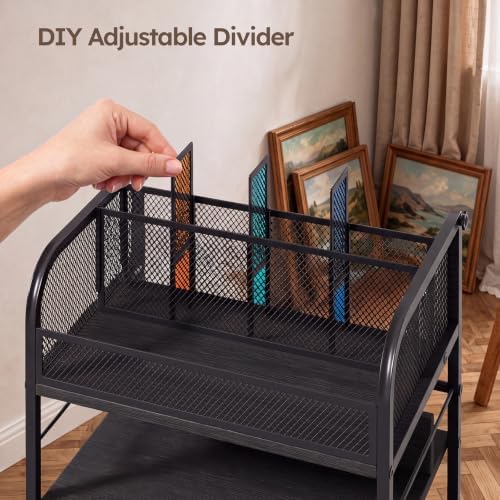 Homsorout Rolling Art Cart with 4 Drawers, Black - Image 4