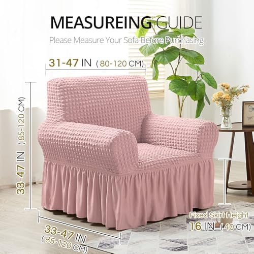 NICEEC Arm Chair Covers Armchair Covers Universal Slipcovers with Skirt - Image 6