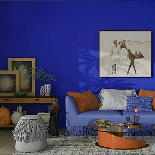 15.7" x 394" Blue Wallpaper Peel and Stick Contact Paper Waterproof Self Adhesive Wallpapers Removable Easy to Clean Vinyl Decorative for Wallcovering Furniture Cabinet - Image 2