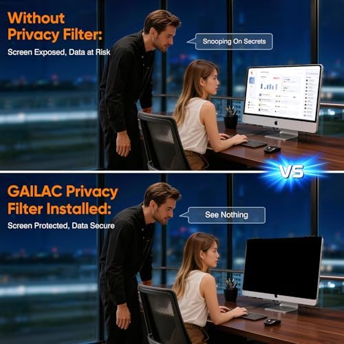 Privacy Screen for Computer Monitor 27 Inch, Anti-Blue Light Screen Protector for Eye Health, Hanging Type, Computer Screen Privacy Shield for Desktop Monitor, Suitable for Office or Home Use - Image 2