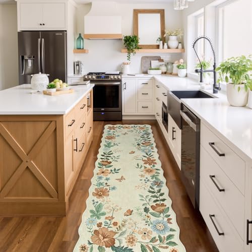 Lahome Floral Washable Runner Rug, 2'6''x8' Soft Hallway Rug Non Slip - Image 3