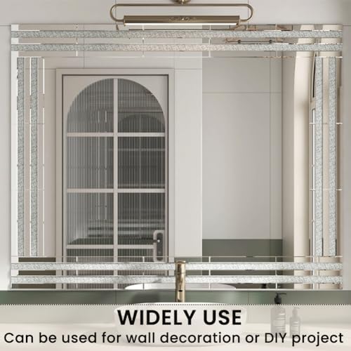 Peel and Stick Mirror Backsplash Mosaic Tile Silver Meteor - Image 6