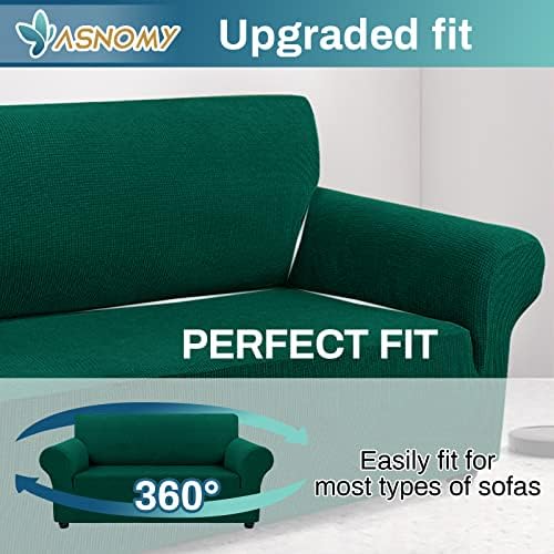 Stretch Couch Covers Washable,loveseat Cover Slipcovers,Blackish Green - Image 5