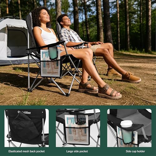 OUTSIDER Portable Folding Lawn Chair with Rear Storage Pocket - Image 5