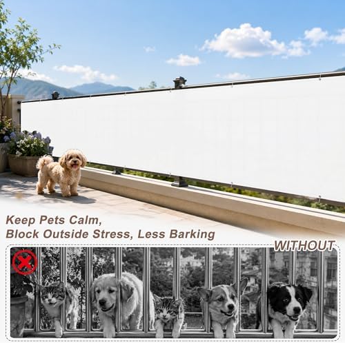 SUNNY GUARD 3' x 9' Balcony Privacy Screen, HDPE Patio Railing Cover Fence - Image 4