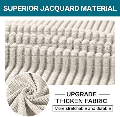 Turquoize 4 Piece Sofa Covers for 3 Cushion Couch Sofa Slipcover Soft Couch Cover for Dogs-Washable Sofa Furniture Covers with 3 Individual Large Cushion Covers, Feature Thick Fabric (XL Sofa, Ivory) - Image 3