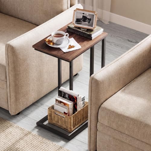 WLIVE C Shaped End Table, Small Side Tables for Sofa and Bed, Couch Table that Slides Under for Living Room, Bedroom, Home Office, Small Spaces - Image 6