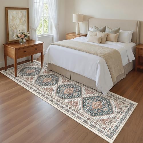 Madane Hallway Runner Rug 2x8 Washable Kitchen Rugs Non-Slip, Navy Blue - Image 5