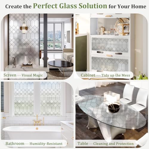Beautyhero Reeded Glass Window Privacy Film 3D Static Cling, 23.6 x 78.7'' - Image 7