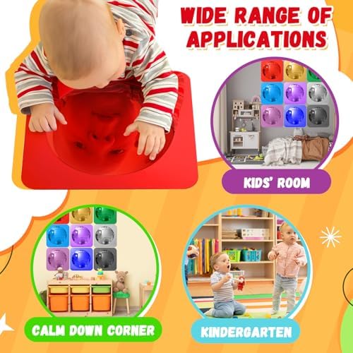 Geiserailie 9 Pcs Sensory Wall Bubble Mirrors, 10 x 10 Inch, CPC Certified - Image 6