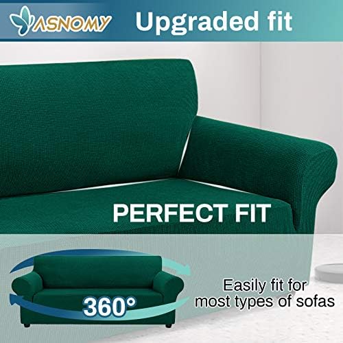 Stretch Couch Covers for Sofa Washable, 3 Cushion Couch,Blackish Green - Image 4