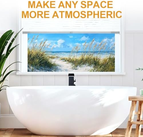 Cmialusie Coastal Dune Window Film 17.3 x 39.3 Inch Cling - Image 2