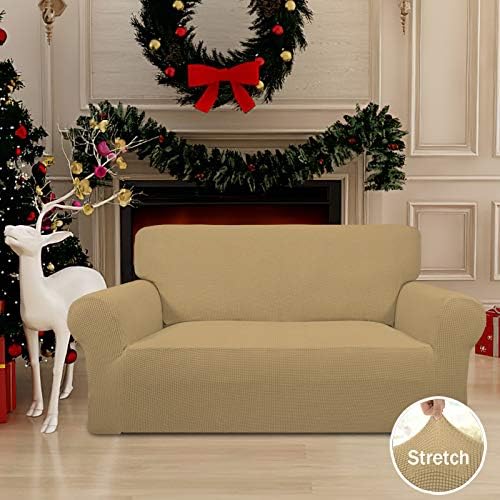Easy-Going Stretch Loveseat Couch Covers Washable Golden - Image 2