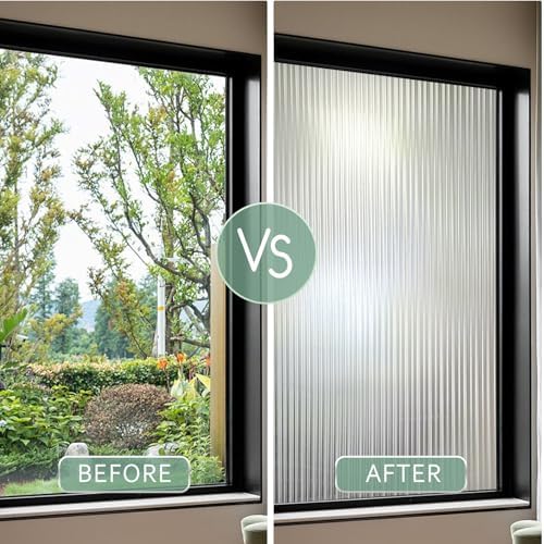 STATINT Reeded Glass Privacy Window Film,3D Frosted, 29.5in x 6.5ft - Image 4