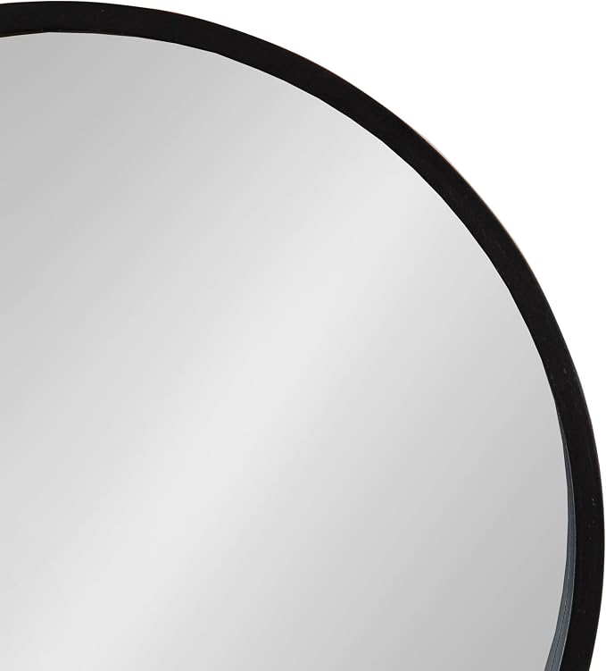 Kate and Laurel Travis Modern Round Wall Mirror Set; Set of 3; Varying Sizes; Black; Decorative Three-Piece Circle Mirror Set for Use as Bathroom Mirror Decor or Gallery Wall Mirrors - Image 7