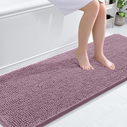 OLANLY Bathroom Runner Rugs 70x24, Extra Soft Absorbent Chenille Bath Rugs by OLANLY