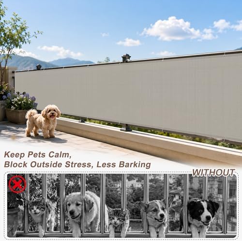 SUNNY GUARD 3' x 10' Balcony Privacy Screen, HDPE Patio Railing Cover Fence - Image 4