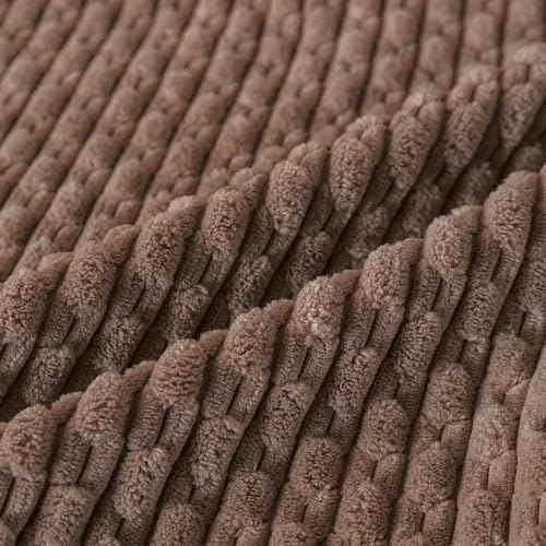 Set of 4 Light Brown Decorative Throw Pillow Covers 18x18 Inch Corduroy Pillow Covers for Bed Couch Sofa Living Room Soft Square Cushion Cases - Image 4