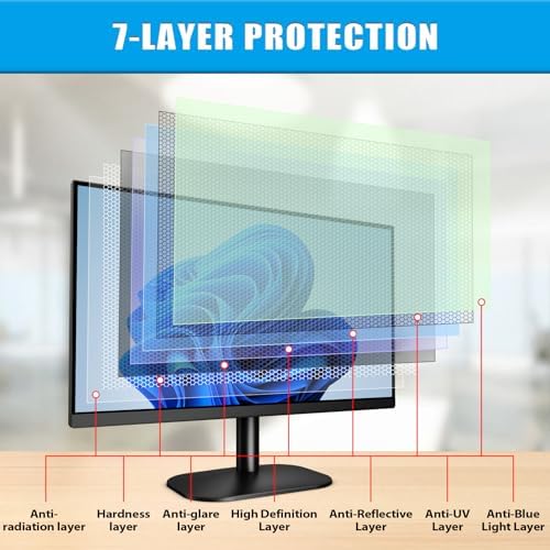 PYS 2-Pack 27 Inch Blue Light Screen Protector for Monitor – 16:9 Removable Anti-Blue Light Filter, Eye Strain Relief, UV Protection Film for Computer Monitors - Image 6