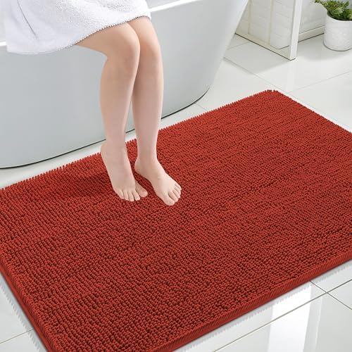 OLANLY Large Bathroom Rugs 44x32, Extra Soft Absorbent Chenille Bath Rugs by OLANLY