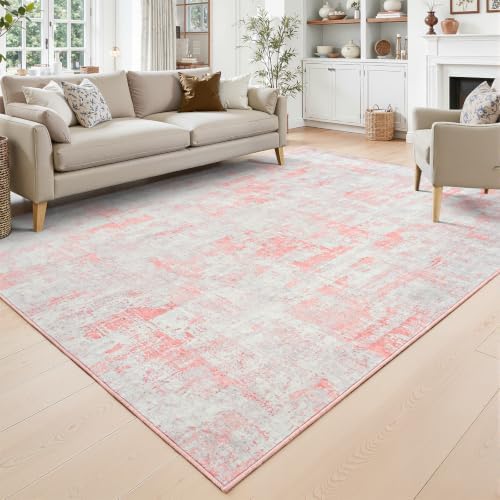 Toneed Washable 5x7 Area Rug with Non-Slip Backing for Living Room by Toneed