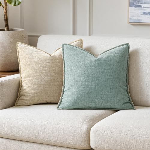 MIULEE Decorative Couch Throw Pillow Covers 20x20 Inch Coastal Light Blue - Image 4