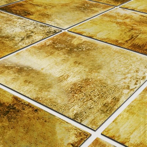 LiveInUrban Acrylic Antique Mirror Wall Panels, Gold Brown Stone - Image 4